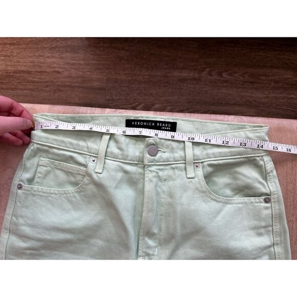 Veronica Beard Taylor Wide-Leg Jean Pistachio Green Size 27 - Picture 7 of 10